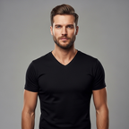 Core V-Neck Tee – Black