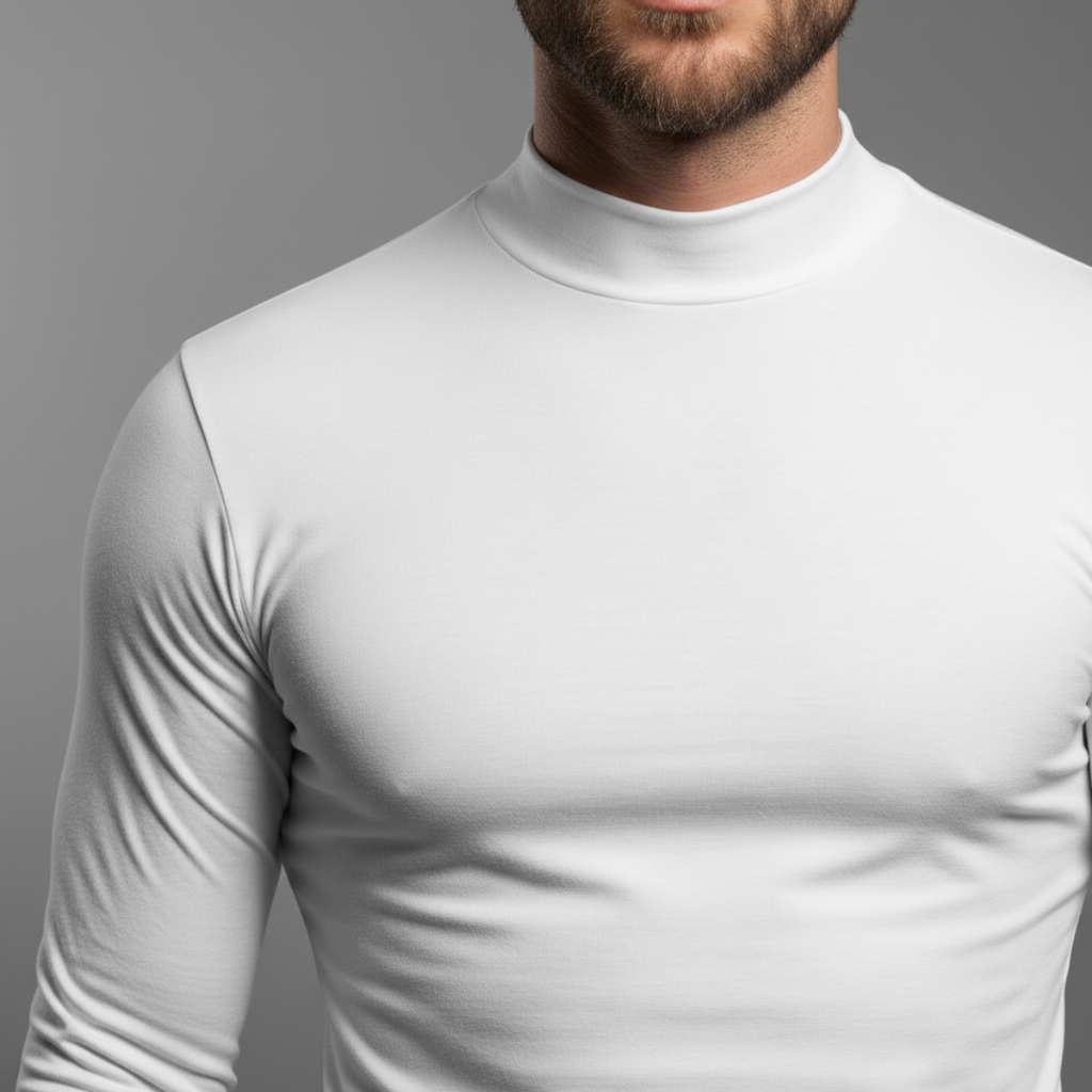 Base Mock Neck – White