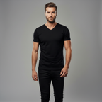 Core V-Neck Tee – Black