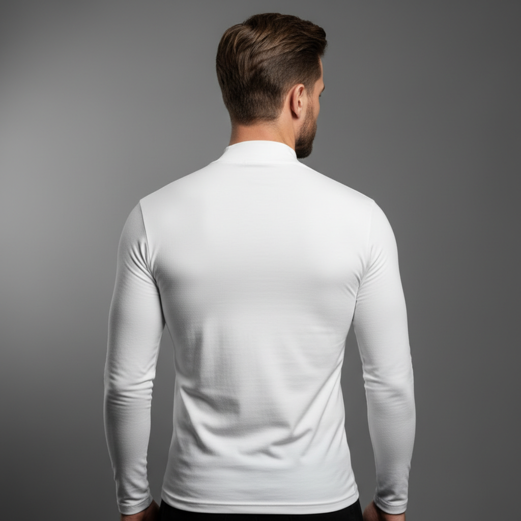 Base Mock Neck – White