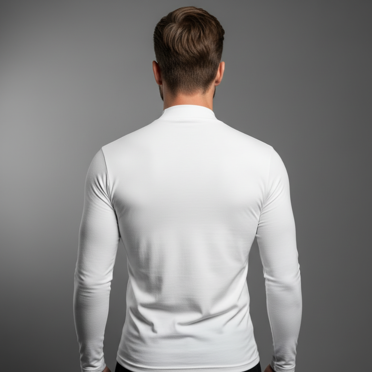 Base Mock Neck – White